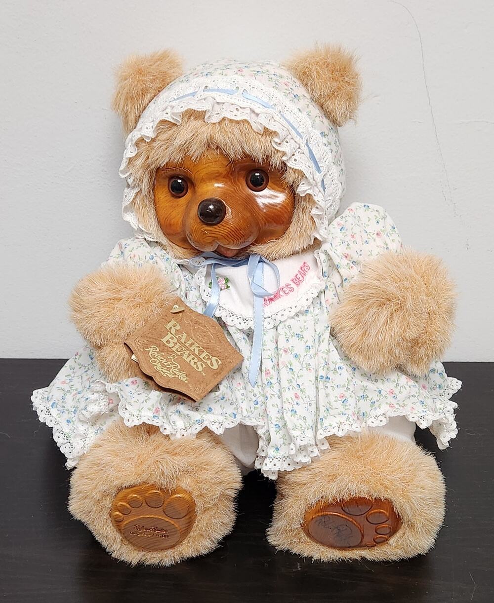 Vintage Robert Raikes Original "17008 Susie" Wooden Face Doll w/ Tags & Signed